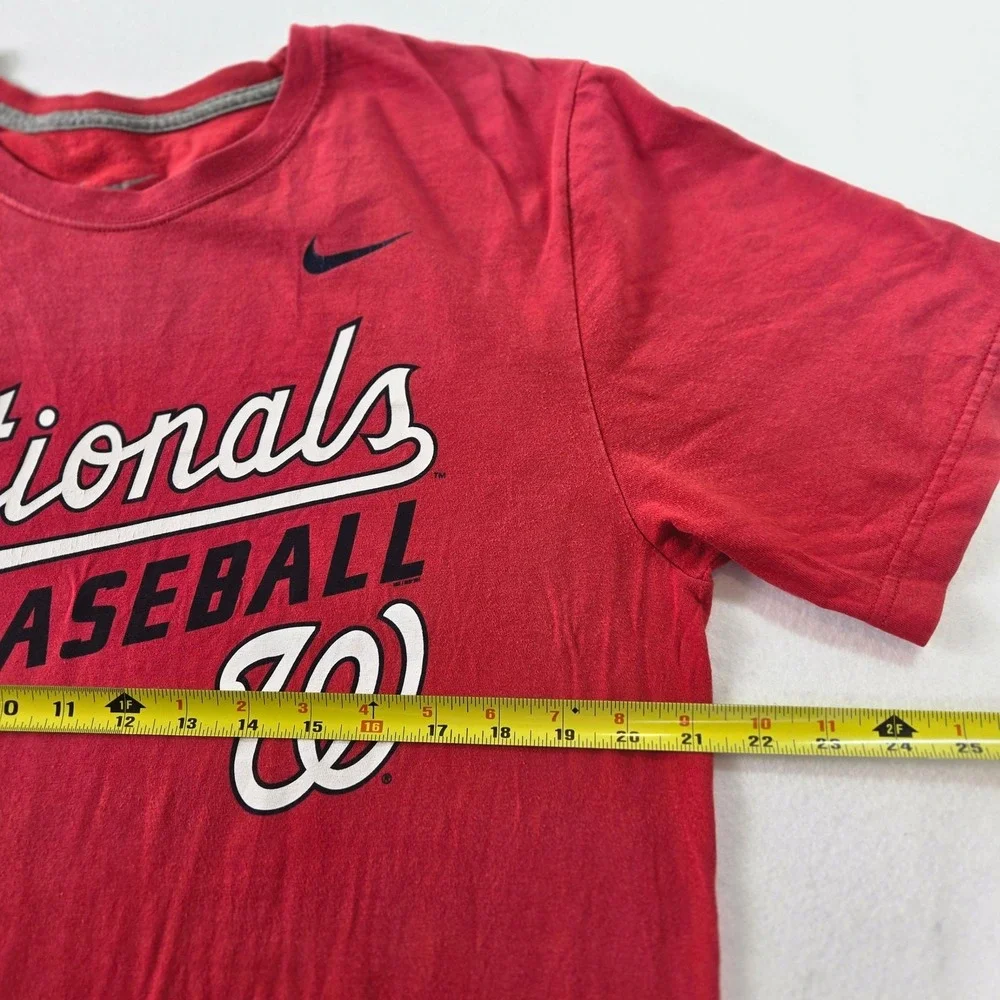 Nike T-Shirt Youth XL Red Washington Nationals Baseball Short Sleeve Tee (T7)